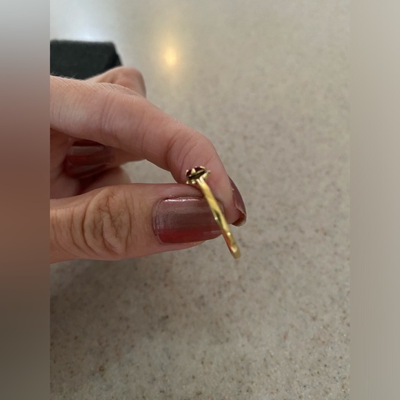 10K Gold Plated Ruby Gemstone Ring - Size 7 - Picture 9 of 10